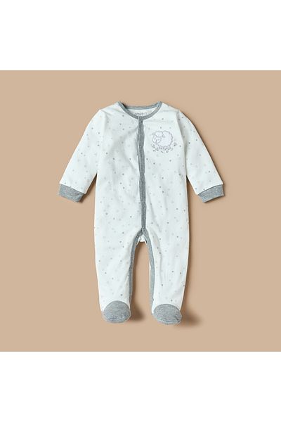 Juniors All-Over Print Closed Feet Sleepsuit with Long Sleeves