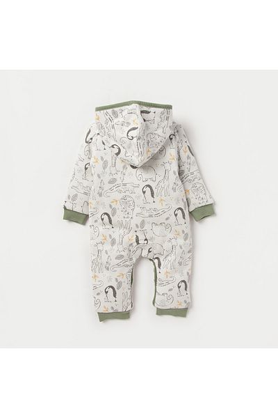 Juniors Typography Detail Sleepsuit with Hood