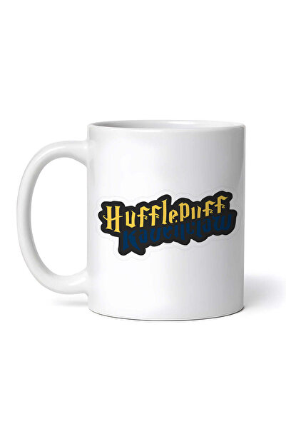 OEM Εξατομικευμένη λευκή κούπα, Hufflepuff Logo Harry Potter, INOVATIX®. 330 ml