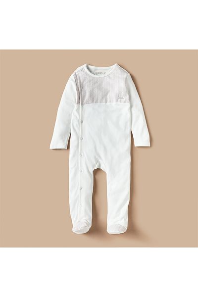 giggles Textured Sleepsuit with Snap Button Closure