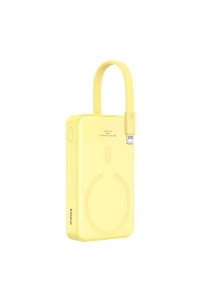 Baseus External Battery, Baseus, Magnetic, Fast Charging, USB-C, 10000mAh, 20W, Magnetic Mini, Yellow