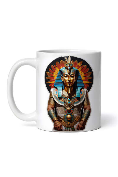 OEM Εξατομικευμένη λευκή κούπα, Αιγυπτιακός Θεός Καρύδι, INOVATIX®. 330ml