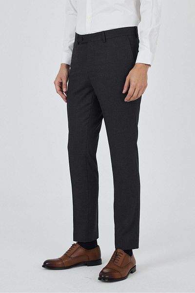 İmza Dark Anthracite Side Pocket Open Leg Slim Fit Stretch Classic Trousers 1003250906