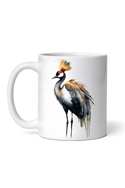 OEM Cană albă personalizată, cocor gri încoronat, INOVATIX®. 330 ml