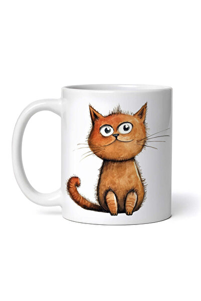 OEM Εξατομικευμένη λευκή κούπα, Mischievous Cat, INOVATIX®. 330ml