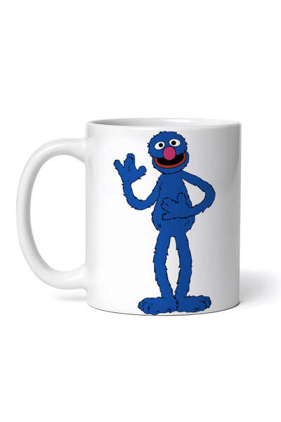 OEM Εξατομικευμένη λευκή κούπα, χειροποίητη Grover Sesame Street, INOVATIX®. ...