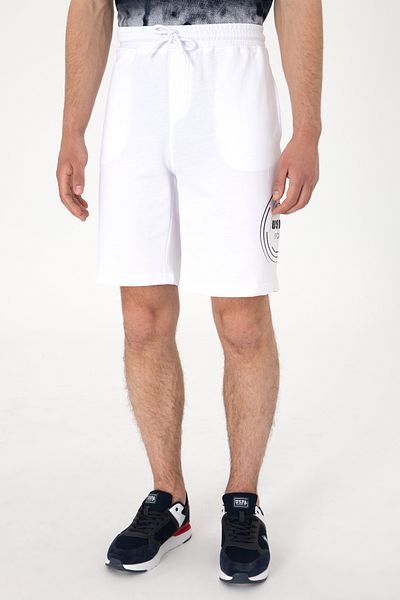 U.S. Polo Assn. Ανδρικό Λευκό Πλεκτό Σορτς 50300150-VR013