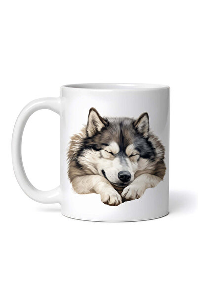 OEM Εξατομικευμένη λευκή κούπα, Σιβηρικό Χάσκι, INOVATIX®. 330 ml