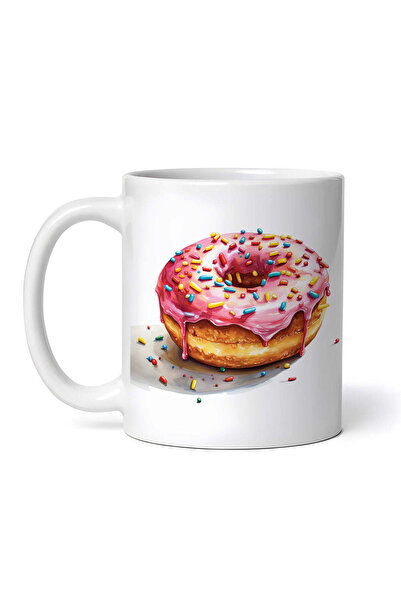 OEM Cană albă personalizată, Gogoașă cu bomboane colorate, INOVATIX®. 330ml