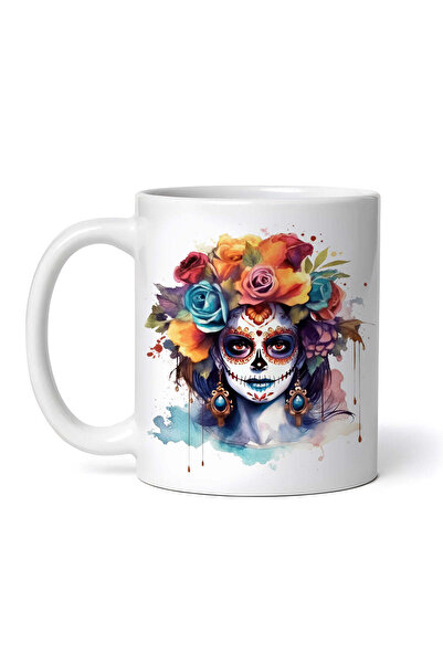 OEM Cană albă personalizată, Ziua Morților Casandra, INOVATIX®. 330ml