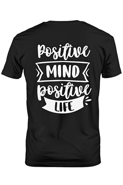 StoryGift Romania Tricou Barbati Cu Textul "positive Mind, Positive Life" - M...