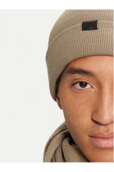 Jack & Jones Jack Jones Men's Scarf and Hat Set 12163827 Natural