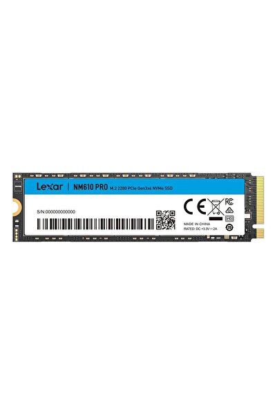Lexar NM610Pro LNM610P001T 1TB (3300/2600MB/s) M.2 2280 PCIe 3.0 NVMe SSD