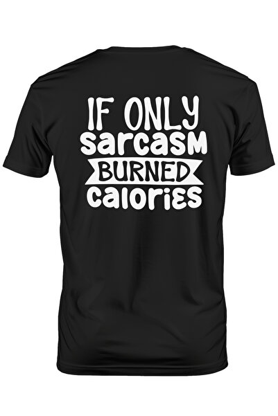 StoryGift Romania Tricou Barbati Cu Textul "daca Doar Sarcasmul Ar Fi Ars Cal...