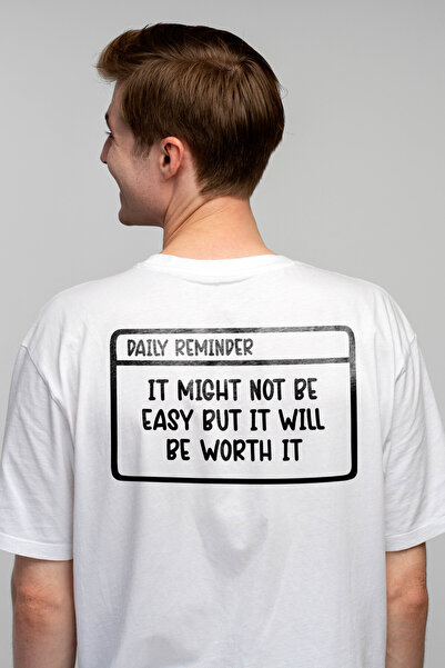StoryGift Romania Tricou Barbati Cu Textul "poate Ca Nu E Usor, Dar Va Merita...