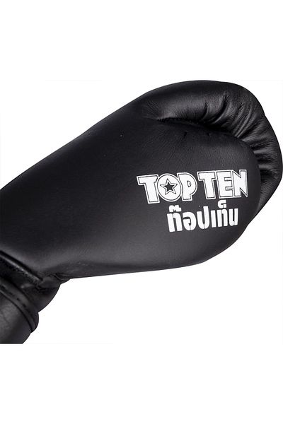 Top Ten Mănuși de sparring „Ajarn”, aprobate IFMA, Top Ten, negre, 16 oz