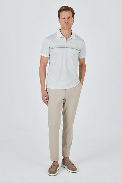 İmza Tricou slim cu mânecă scurtă, imprimat, cu gât polo, fără buzunar 1011250168