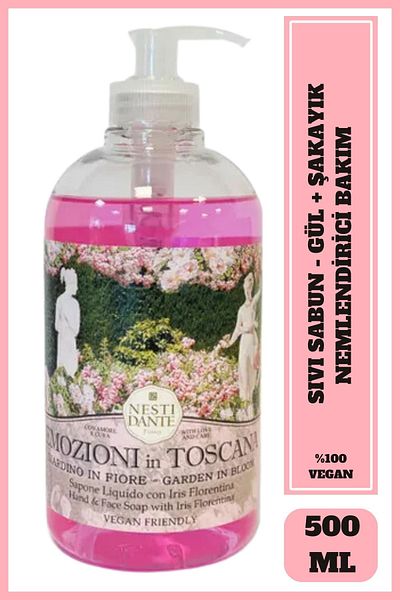 Nesti Dante Emozioni in Toscana Garden in Bloom Liquid Soap 500ml |   Moisturizer |   Rose, Peony