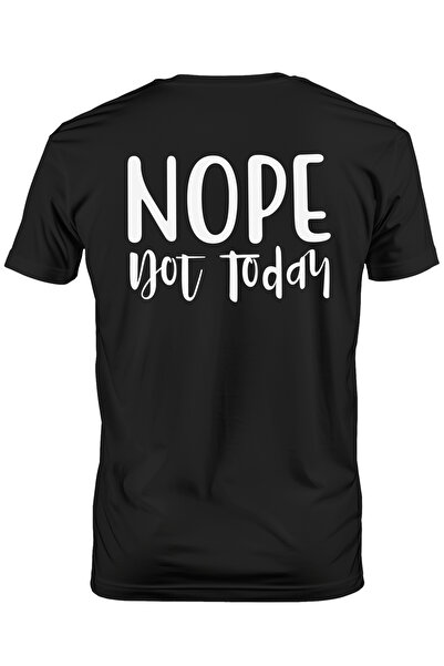StoryGift Romania Tricou Barbati Cu Textul In Engleza "nope, Not Today" - Nu Nu Azi Amanare Cu Imprimeu Pe S Stg