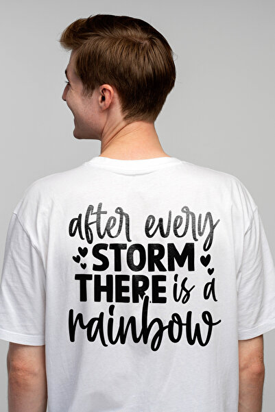 StoryGift Romania Tricou Barbati Cu Textul "after Every Storm, There Is A Rai...