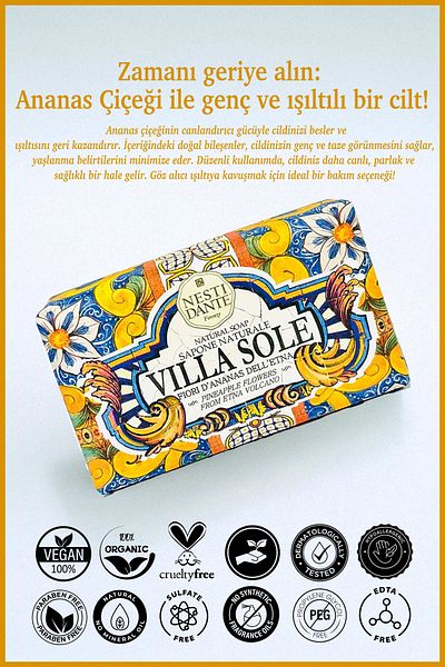 Nesti Dante Villa Sole Fiori D'Ananas Dell'Etna - 250Gr Brightening and Anti-Aging C