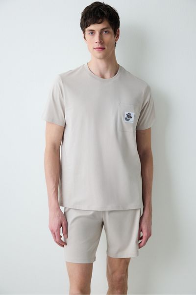 Penti Σετ πιτζάμες Sloth Beige Shorts