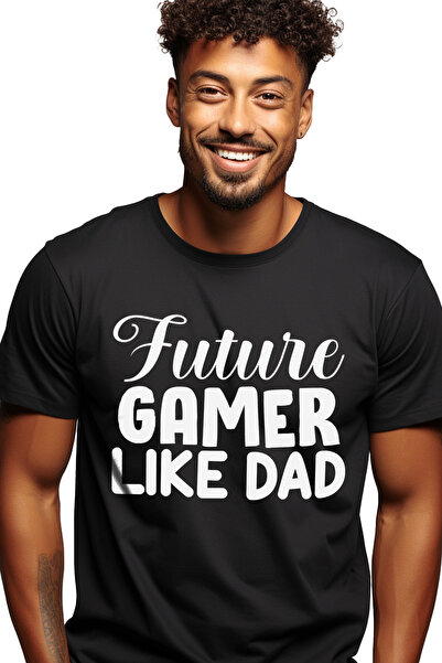 StoryGift Romania Tricou bărbătesc cu textul în engleză „future Gamer Like Da...