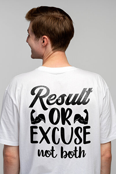 StoryGift Romania Tricou Barbati Cu Textul "result Or Excuse, Not Both" - Rez...