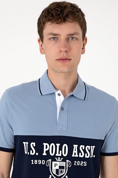 U.S. Polo Assn. Ανδρικό μπλουζάκι Polo Neck με κανονική εφαρμογή 50299817-vr013