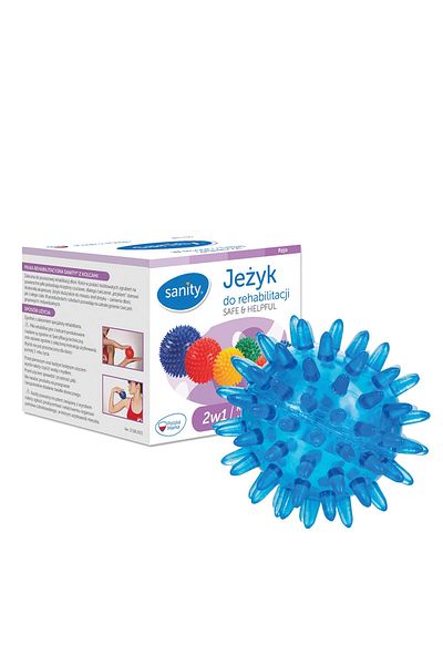 sanity Sanity Safe & Helpful 2-in-1 ball for rehabilitation and massage, 6 cm, hedgehog type