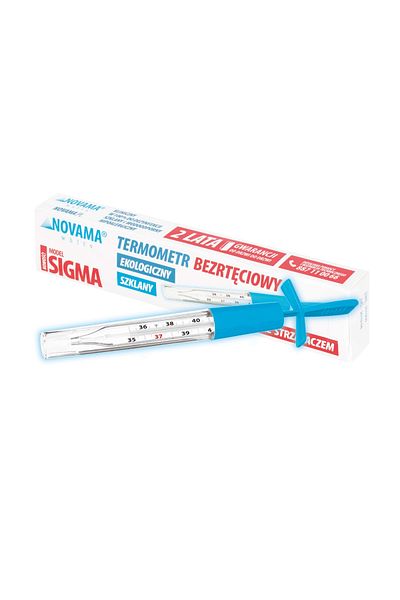 Novama Classic ecological thermometer Novama White Sigma, with Galinstan, made of glass, mercury-free