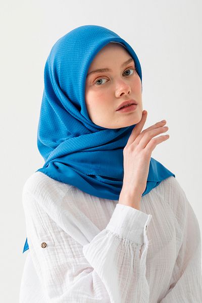 Wega Moda Eșarfă din bumbac jacquard, aspect natural și la modă, eșarfă din bumbac jacquard, eșarfă din bumbac moale.