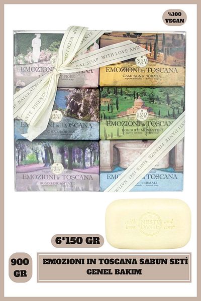 Nesti Dante Emozioni in Toscana Soap Set 6*150 Gr |   General Care | 6 Types of Scents
