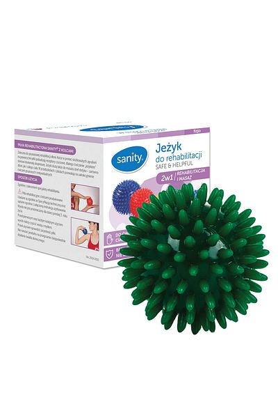 sanity Sanity Safe & Helpful 2-in-1 ball for rehabilitation and massage, 7 cm, hedgehog type
