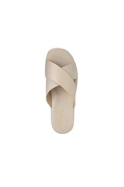 BATA Casual Women Criss Cross Flat Sandals Beige