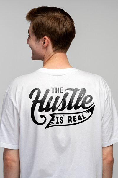 StoryGift Romania Tricou Barbati Cu Textul "the Hustle Is Real" - Munca E Rea...