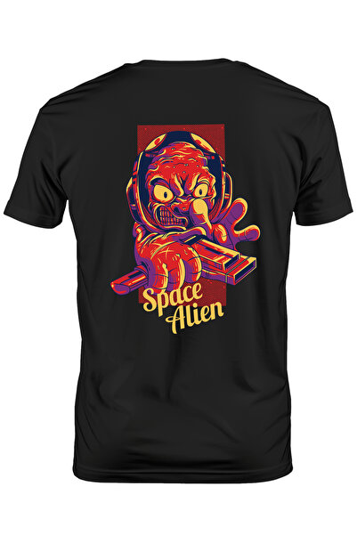 StoryGift Romania Tricou bărbătesc cu astronaut roșu urât, text în engleză ex...