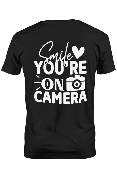 StoryGift Romania Tricou Barbati Cu Mesajul In Engleza "smile, You're On Came...