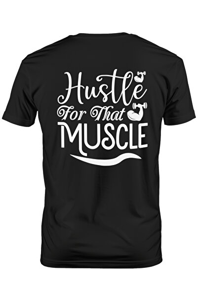 StoryGift Romania Tricou Barbati Cu Textul "hustle For That Muscle" - Lucreaz...