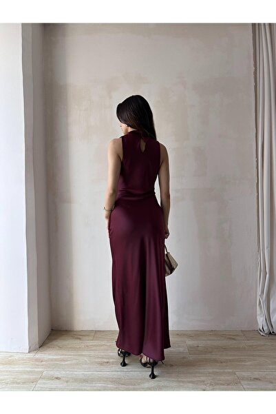 Mooi Butik Φόρεμα GODWİN Maxi 6493 - Claret Red