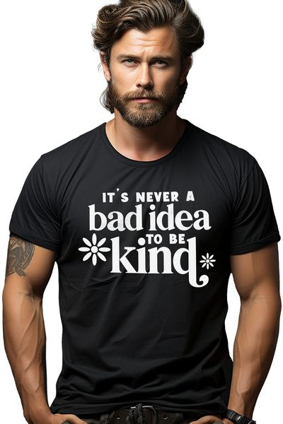 StoryGift Romania Tricou Barbati Cu Textul "It's Never A Bad Idea To Be Kind"...