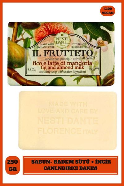 Nesti Dante Il Frutteto Fig & Almond Milk Solid Soap 250g |   Revitalizing |   Almond and Fig Extract