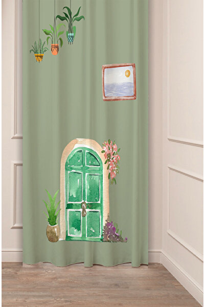 GREENDECOR Vază Frunză Minimalistă Model Boem Design Special Digital cu impri...