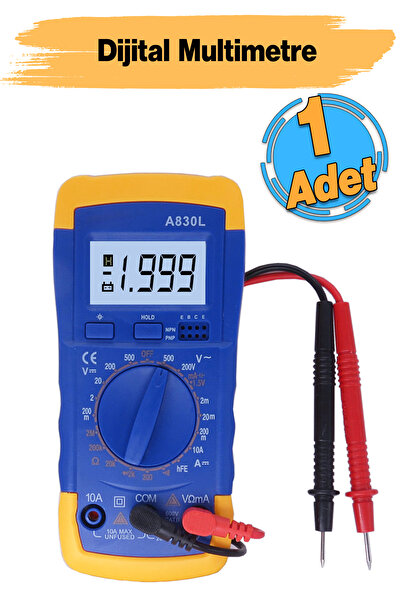 Badem10 Dijital Multimeter Pens Amper Metre Dijital Pensampermetre Voltaj Dc Alternatif Akım Ölçme Ölçüm