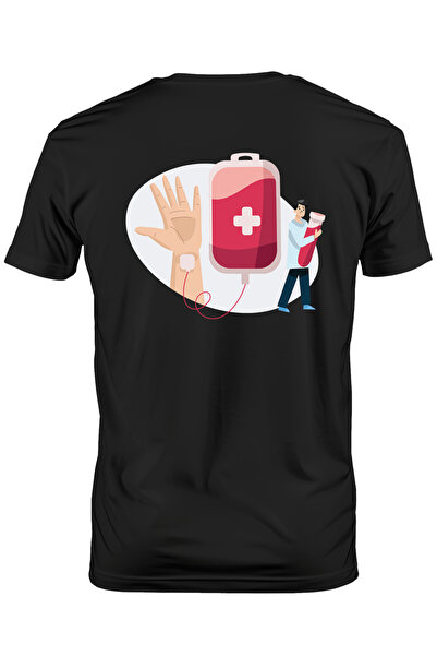 StoryGift Romania Tricou Barbati Cu Transfuzie, Donatie, Sange, Eprubeta, Doc...