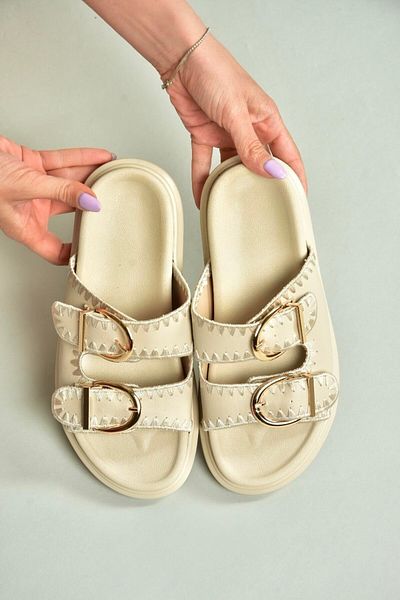 Fox Shoes U267146209 Beige Women's Slippers