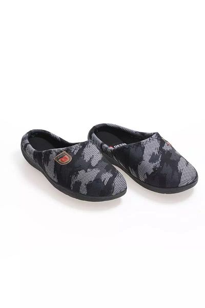 GEZER Men's slippers, black with camouflage PAP, size 41, 26 centimeters, comfortable and warm