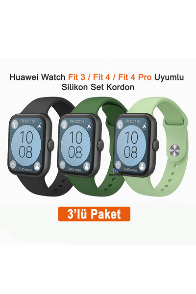 Dexmon Huawei Watch Fit 3 / Fit 4 / Fit 4 Pro / Fit 5 / Fit 5 Pro Uyumlu 3 Lü...