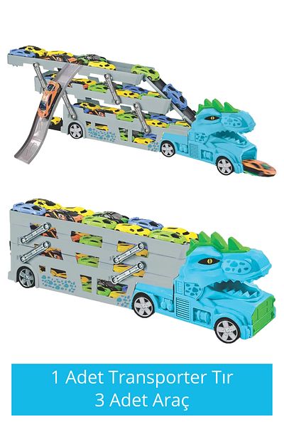 SmartFox 3 Storey Toy Truck - Vehicle Transporter Truck with 2 Ramps