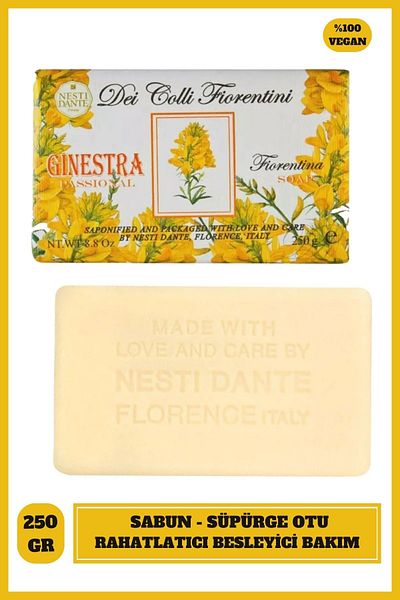 Nesti Dante Dei Colli Fiorentini Broom Ginestra Passional Solid Soap 250g |   Soothing |   Vacuum Cleaner O